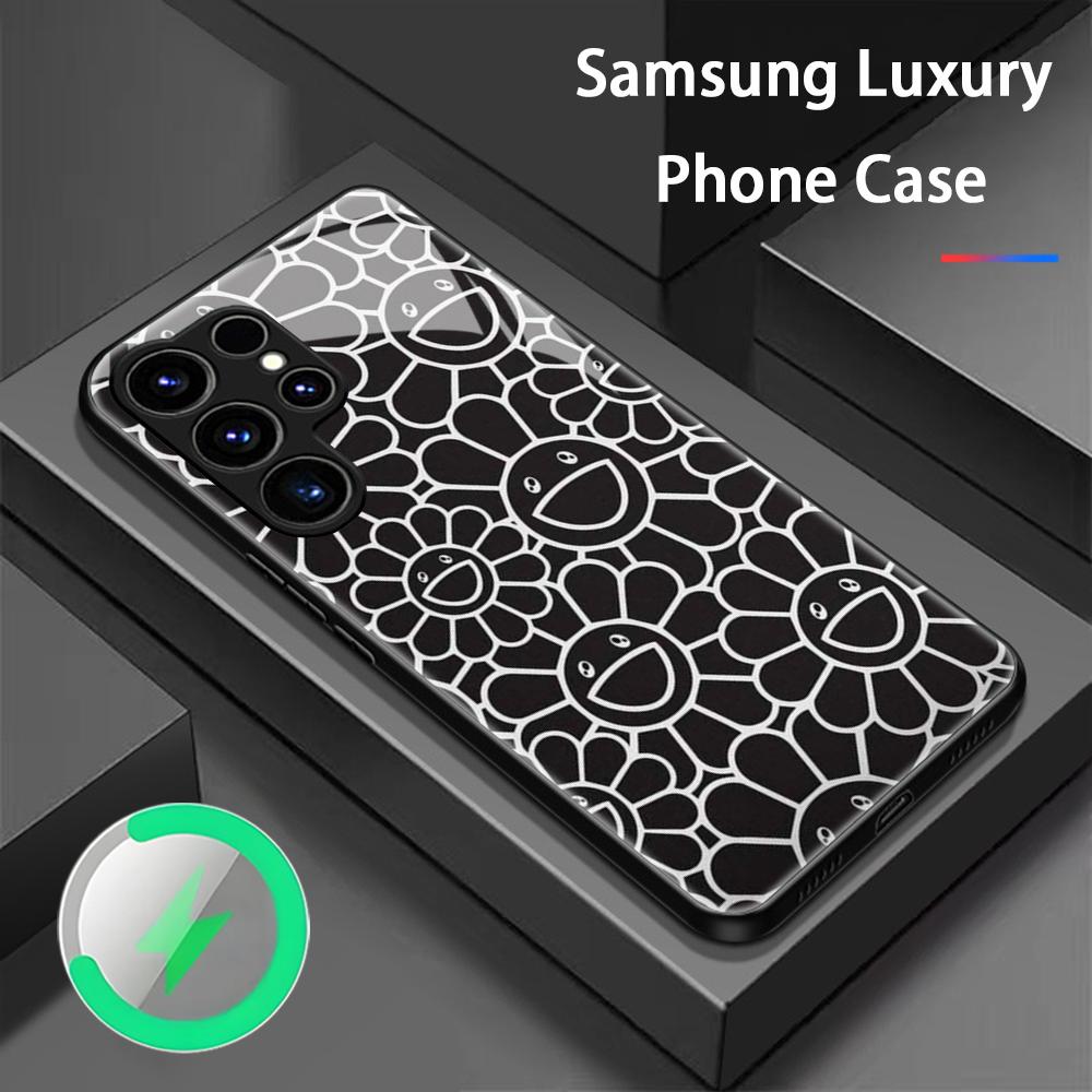 Phone Cases Japanese - เคสโทรศัพท์ลายภาพวาดดอกทานตะวันญี่ปุ่น M-Murakami สำหรับ Samsung S26 S25