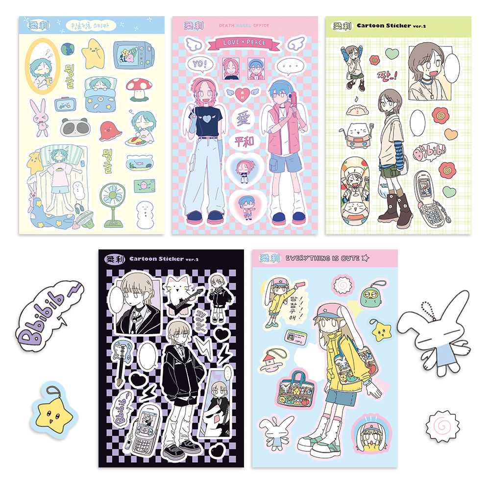 Phone Cases Wholesale - สติกเกอร์ตัวละคร Rou Li 2 แบบ 1/5
