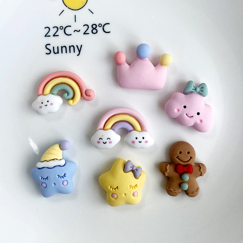 Phone Cases With Charms - ชาร์มเรซิ่นรูปดาวสายรุ้งสุดสร้างสรรค์ สำหรับตกแต่งเคสมือถือ ของขวัญวันเกิดสุดพิเศษ ทำจากกาวครีม DIY