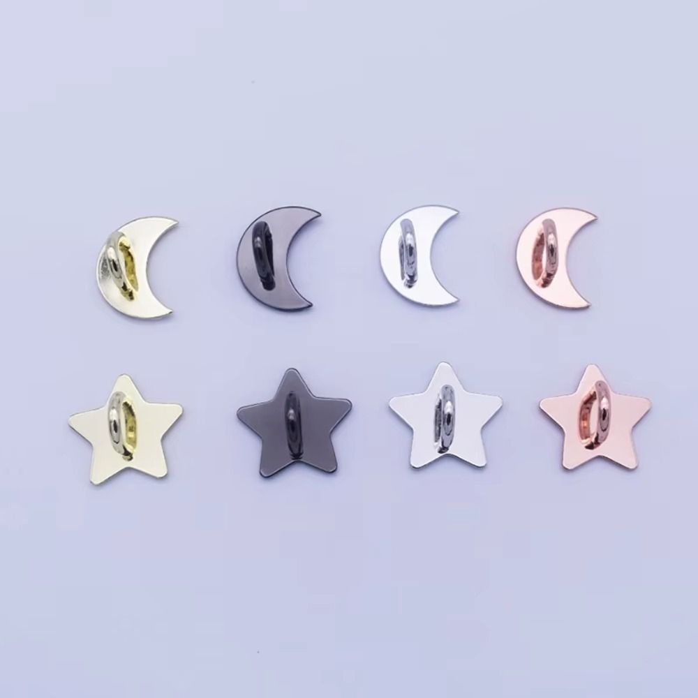 Phone Cases With Charms - ที่วางโทรศัพท์ลายท้องฟ้าเต็มดาวและพระจันทร์ สีเงินทอง พร้อมห่วงนิ้วสำหรับติดตั้งเอง ตะขอโลหะสำหรับโทรศัพท์