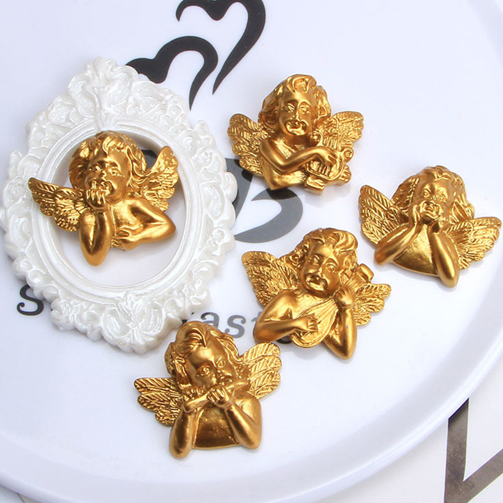 Phone Cases With Charms - อุปกรณ์ตกแต่งเรซิ่นรูปนางฟ้า 15 ชิ้น สำหรับงานฝีมือ DIY ชาร์มแบบติดหลังเรียบ