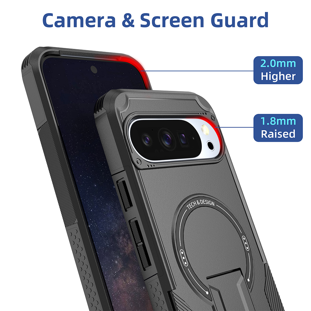 Ring Stand Case - เคสแม่เหล็กหรูหราสำหรับ Google Pixel 10 Pro XL