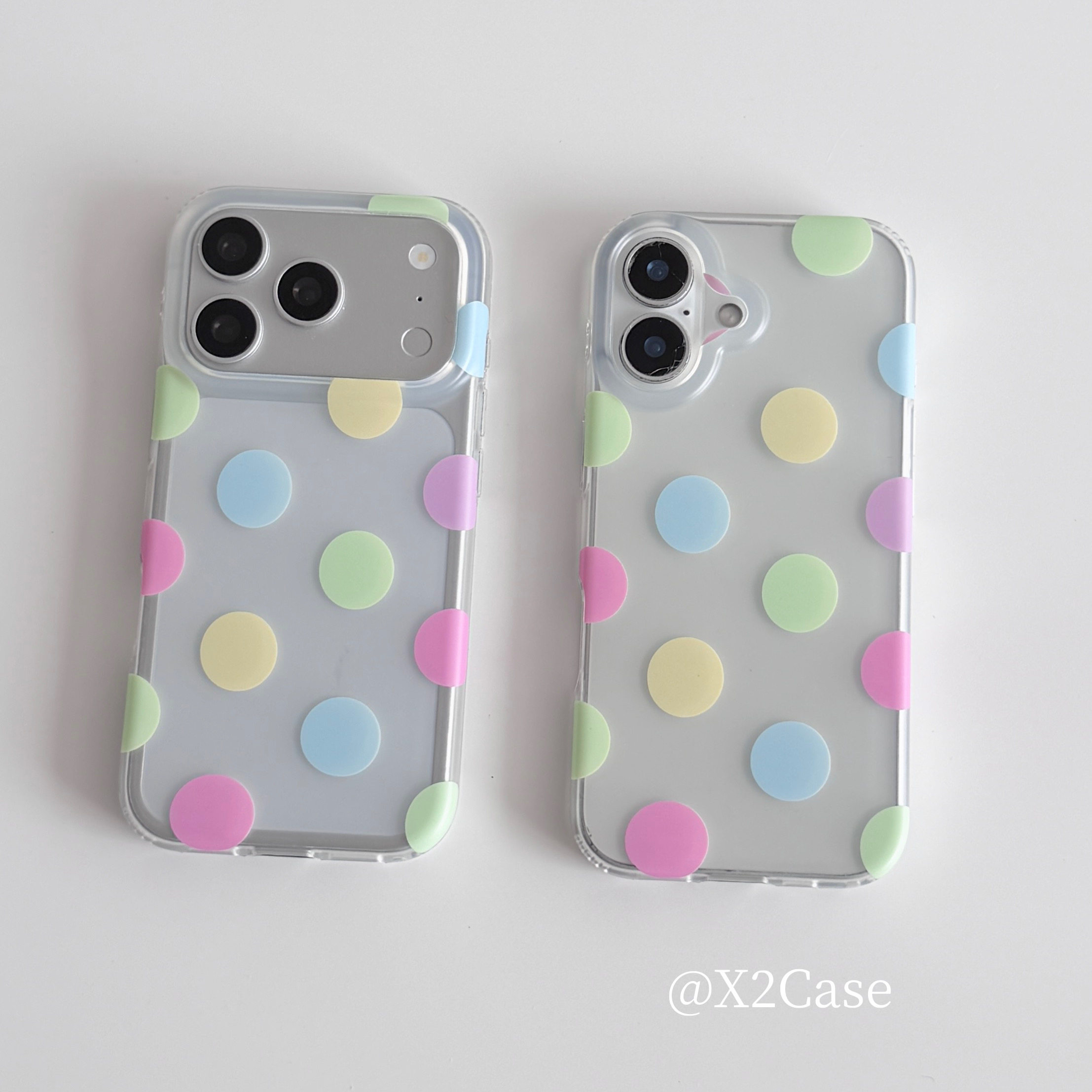 Phone Cases Xr Iphone - เคสโทรศัพท์ลายจุดสีสันสดใสแบบด้านจากเกาหลี สำหรับ iPhone Ultra18 17Air 16