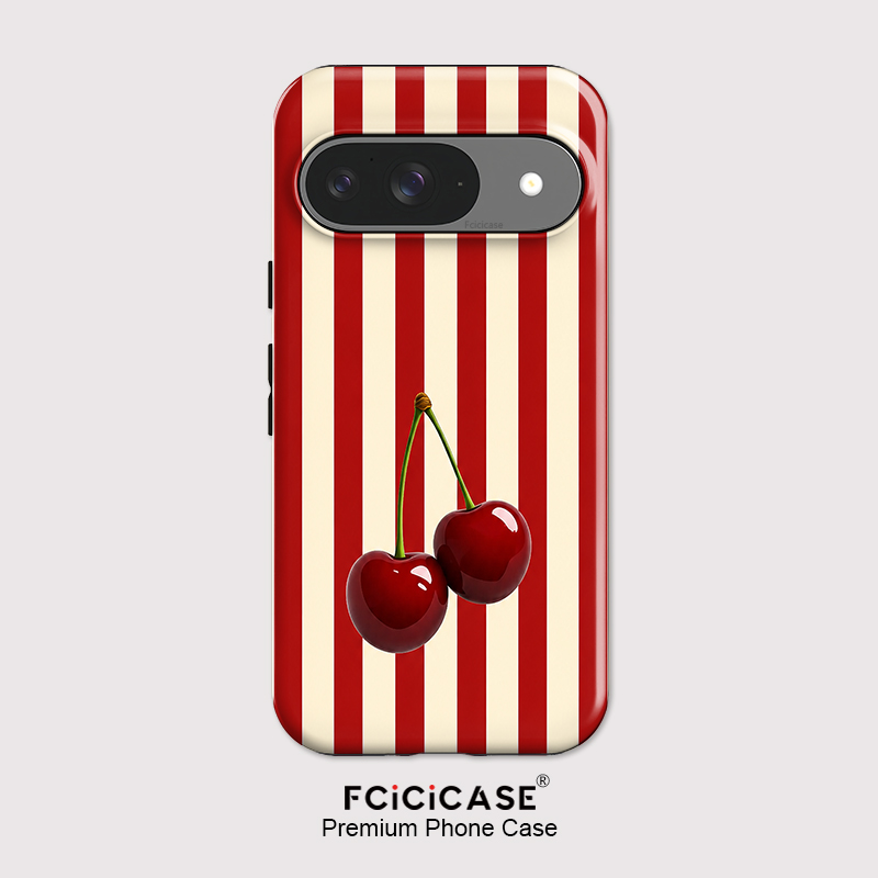 Phone Cases Google Pixel 9 - เอฟซีซีเคส เชอร์รี่ ลายทางเคสโทรศัพท์สำหรับกูเกิลพิกเซล 10A 9 10