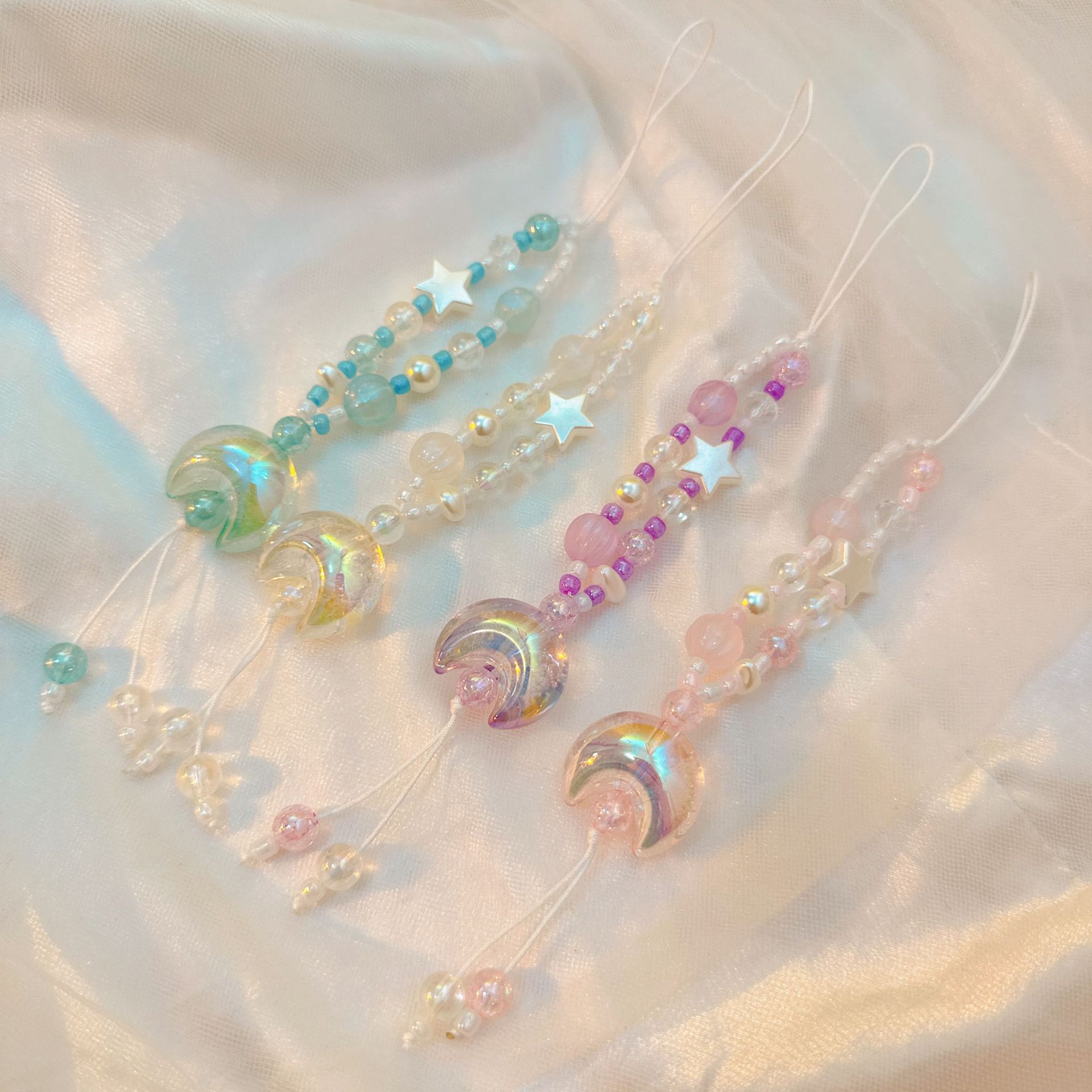 Phone Cases Wholesale - ใหม่สีสัน Ice Bubble Moon Star โทรศัพท์มือถือเชือกกระเป๋าอุปกรณ์เสริมจี้โทรศัพท์มือถือกรณีตกแต่งของขวัญขายส่ง