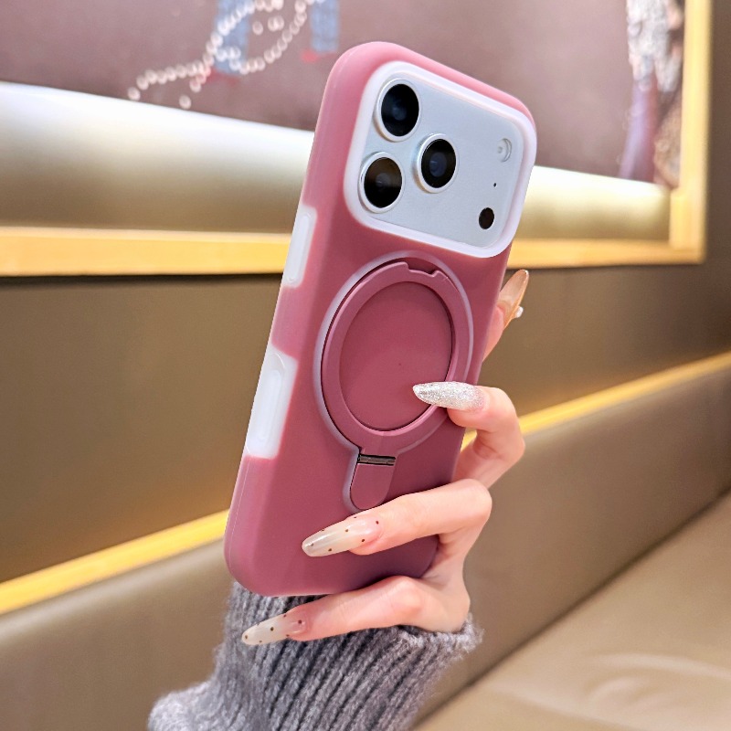 Ring Stand Case - ขาตั้งแหวนโลหะสีสันหรูหราสำหรับเคสโทรศัพท์ Magsafe สำหรับ iPhone 18 Pro