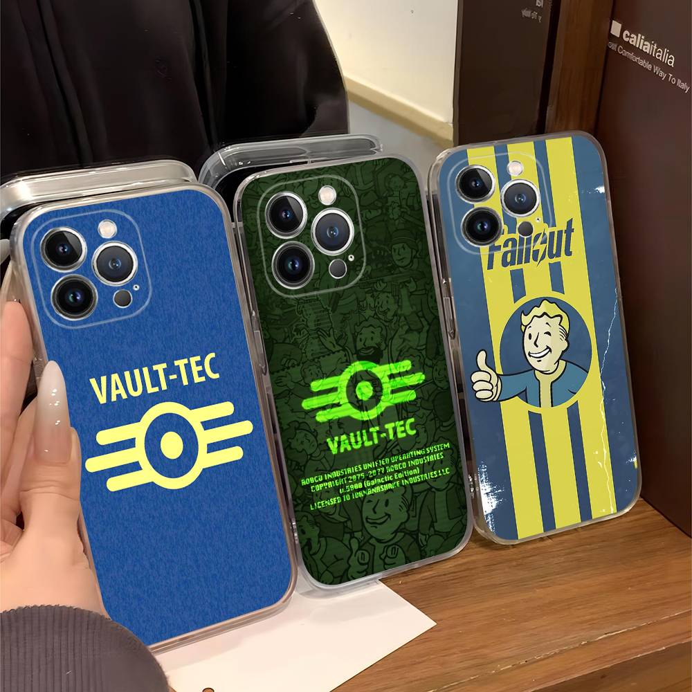 Phone Cases Louis Vuitton - เคสใสโลโก้ V-Vault-Tec F-Fallout สำหรับ iPhone 11