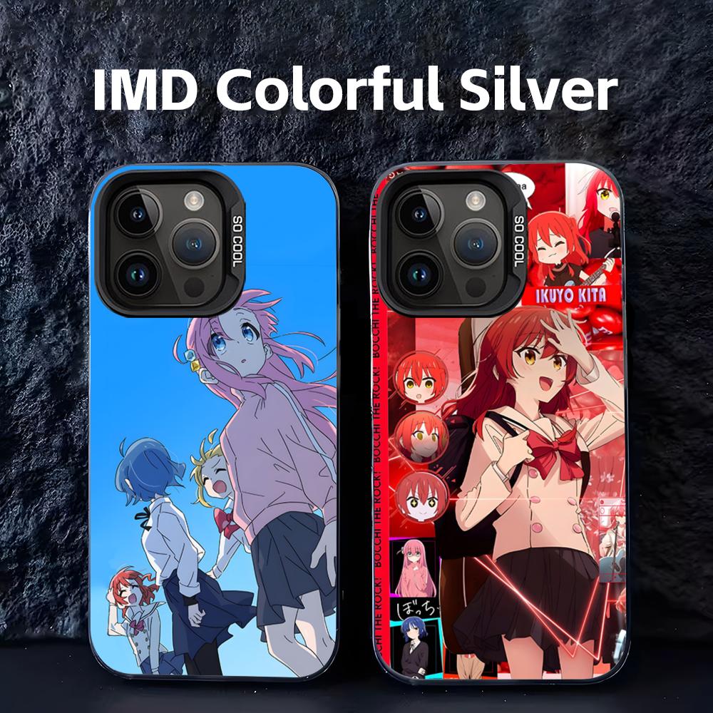 Phone Cases For Iphone 17 - เคสโทรศัพท์ลายอนิเมะ Cool Bocchi the Rock สีเงินหลากสีแบบ
