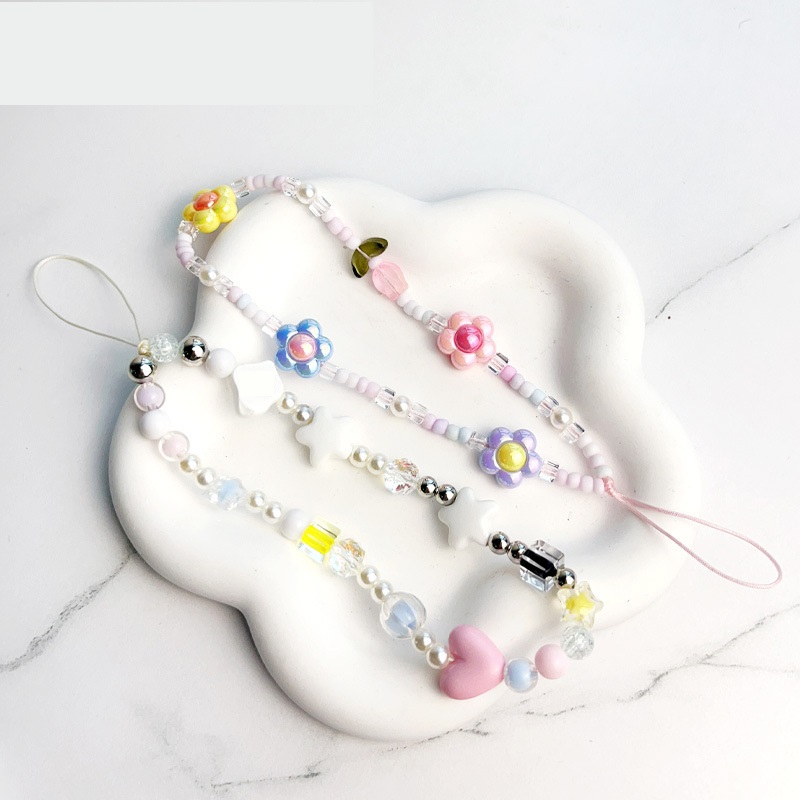 สายโซ่โทรศัพท์มือถือลูกปัดลายด - Phone Cases With Charms บทวิจารณ์และราคา