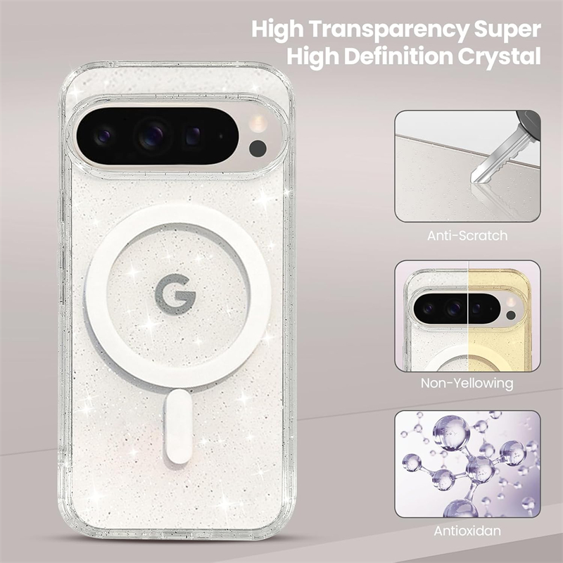 เคสโทรศัพท์แม่เหล็กแบบใสวิบวับ - Phone Cases Google Pixel 9 บทวิจารณ์และราคา