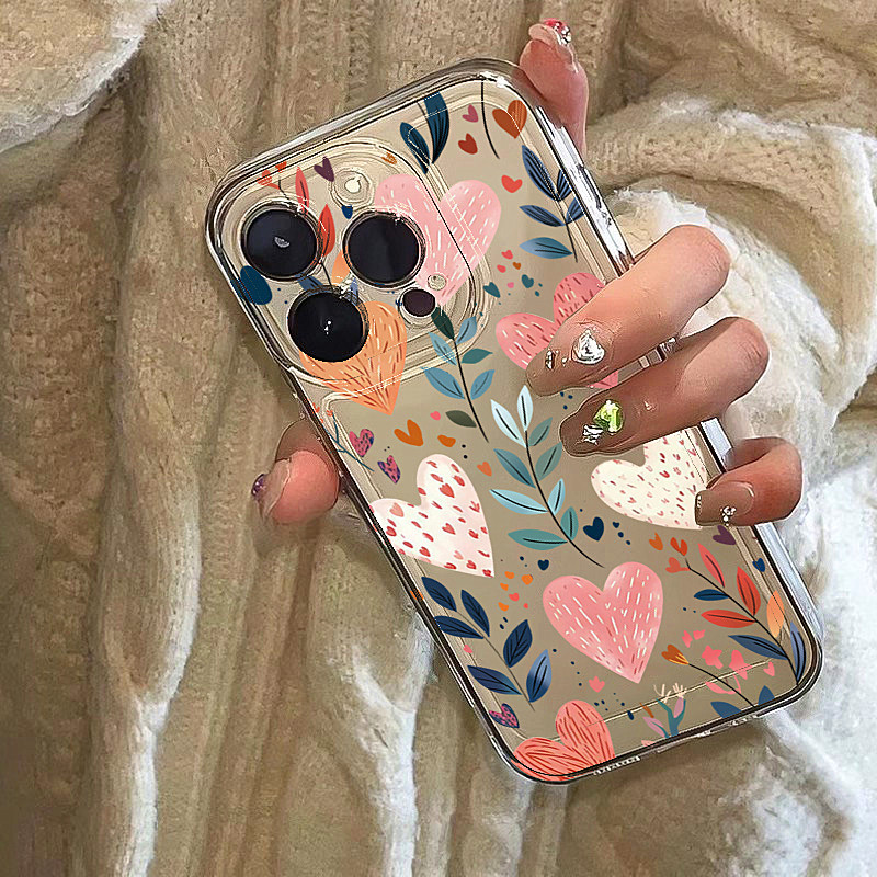 เคสโทรศัพท์ซิลิโคนลายหัวใจ ใบไ - Phone Cases Xr Iphone บทวิจารณ์และราคา