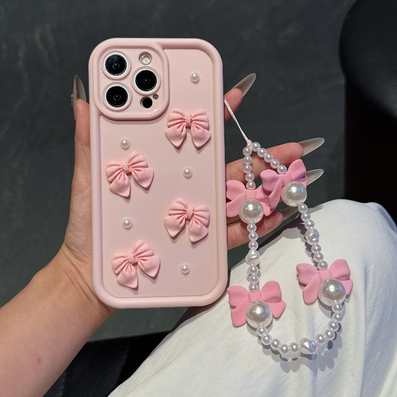 เคสโทรศัพท์สีชมพูพร้อมสายคล้อง - Phone Cases With Charms บทวิจารณ์และราคา