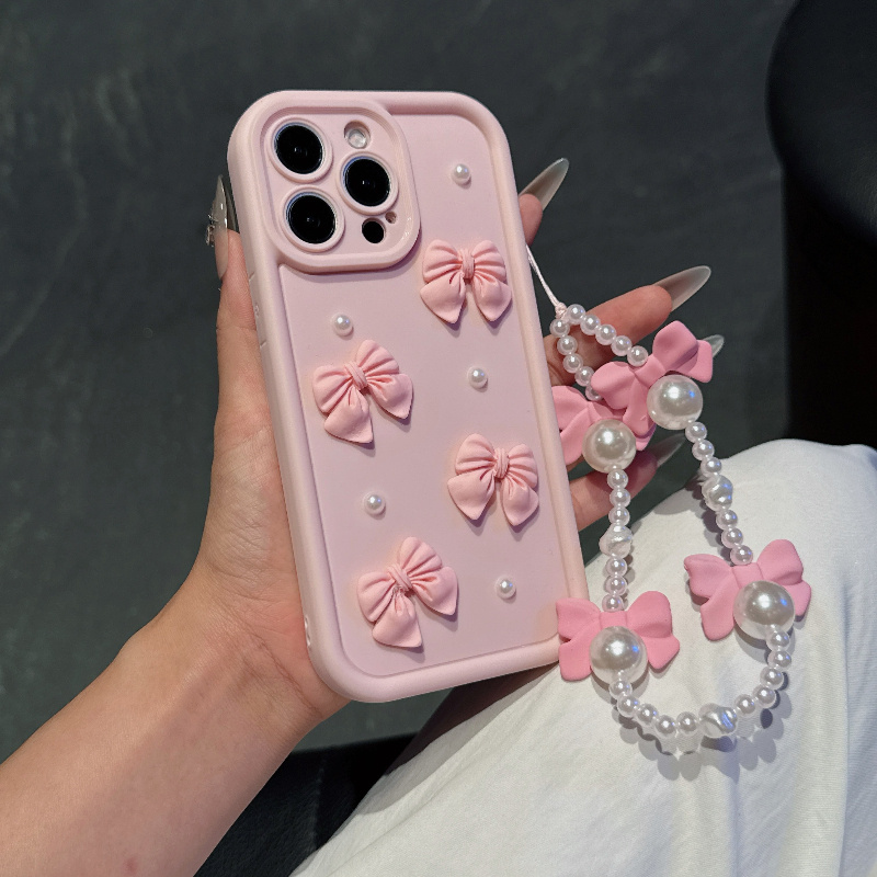 เคสโทรศัพท์สีชมพูพร้อมสายคล้อง - Phone Cases With Charms บทวิจารณ์และราคา