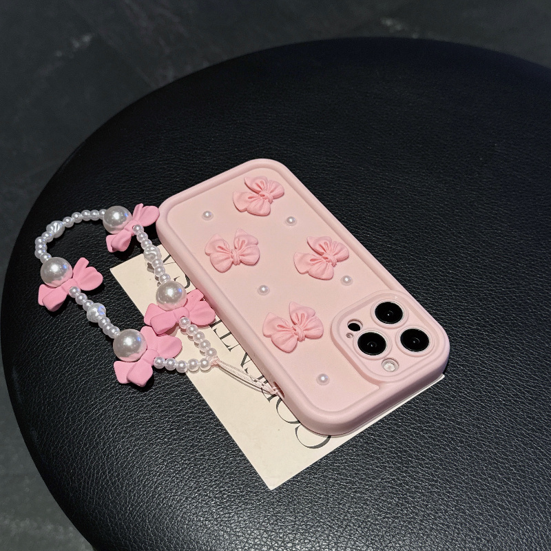 เคสโทรศัพท์สีชมพูพร้อมสายคล้อง - Phone Cases With Charms บทวิจารณ์และราคา