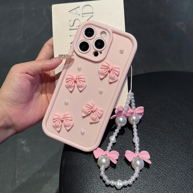 เคสโทรศัพท์สีชมพูพร้อมสายคล้อง - Phone Cases With Charms บทวิจารณ์และราคา