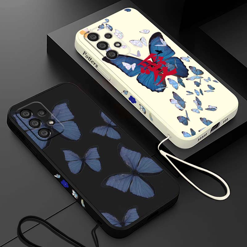เคสโทรศัพท์ลายผีเสื้อสีฟ้า สำห - Silicone Liquid Case บทวิจารณ์และราคา