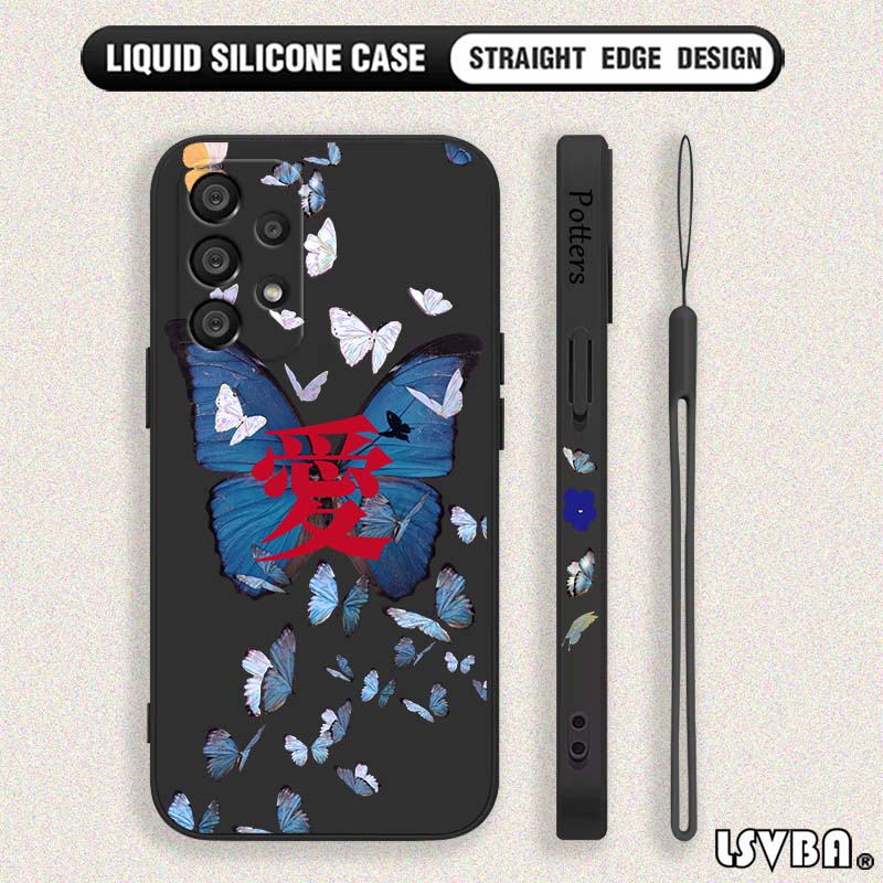 เคสโทรศัพท์ลายผีเสื้อสีฟ้า สำห - Silicone Liquid Case บทวิจารณ์และราคา