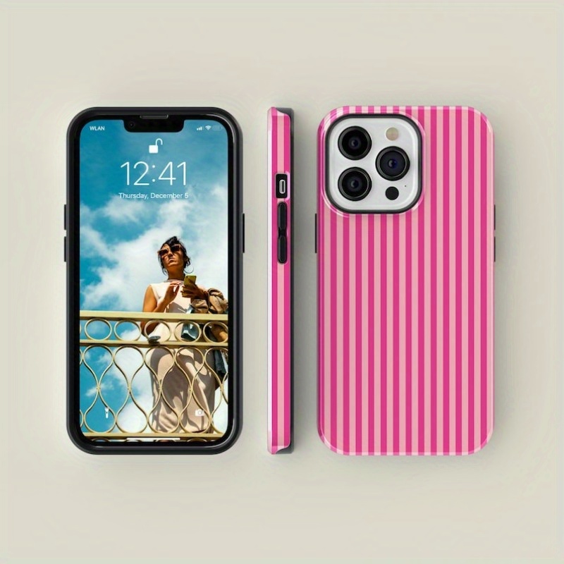 เคสโทรศัพท์ลายทางสีชมพูบนพื้นส - Buy Phone Cases บทวิจารณ์และราคา