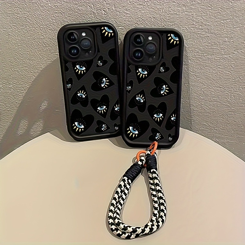 เคสโทรศัพท์ลายหัวใจสีดำพร้อมสา - Phone Cases With Loop บทวิจารณ์และราคา