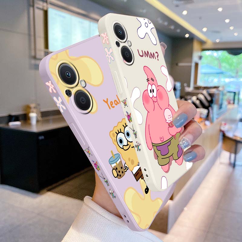 เคสโทรศัพท์ลายฟองน้ำบ๊อบ สแควร - Silicone Liquid Case บทวิจารณ์และราคา