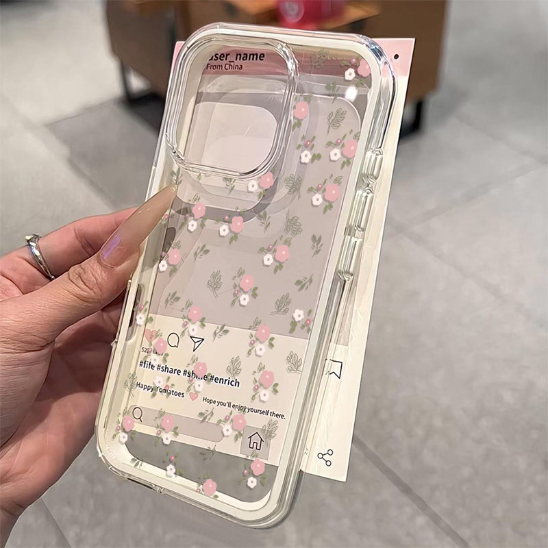 เคสโทรศัพท์ใส TPU นิ่มลายใบไม้ - Phone Cases Xr Iphone บทวิจารณ์และราคา