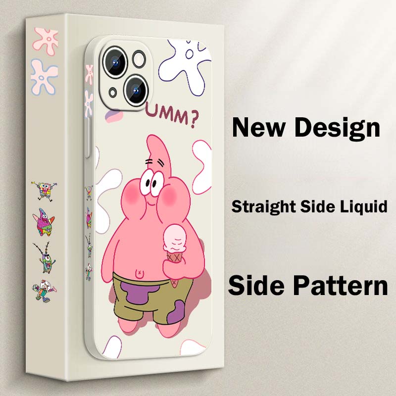 เคสโทรศัพท์ลายฟองน้ำบ๊อบ สแควร - Silicone Liquid Case บทวิจารณ์และราคา