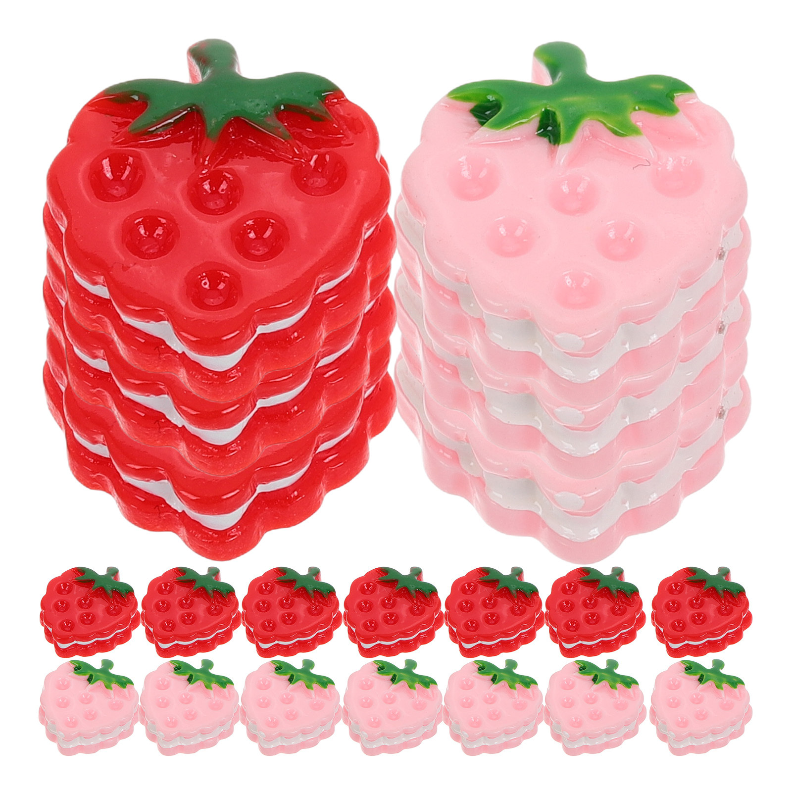 20 ชิ้น ชาร์มเรซินรูปสตรอว์เบอ - Phone Cases With Charms บทวิจารณ์และราคา